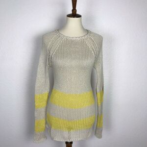 PJK Patterson J. Kincaid Sweater Striped Vacay Beachy Coastal Indie Fisherman